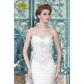 ED Bridal New Product Sexy Sweetheart Strapless Sleeveless Lace Appliqued Customized Mermaid Wedding Dress 2017 With Long Tail
